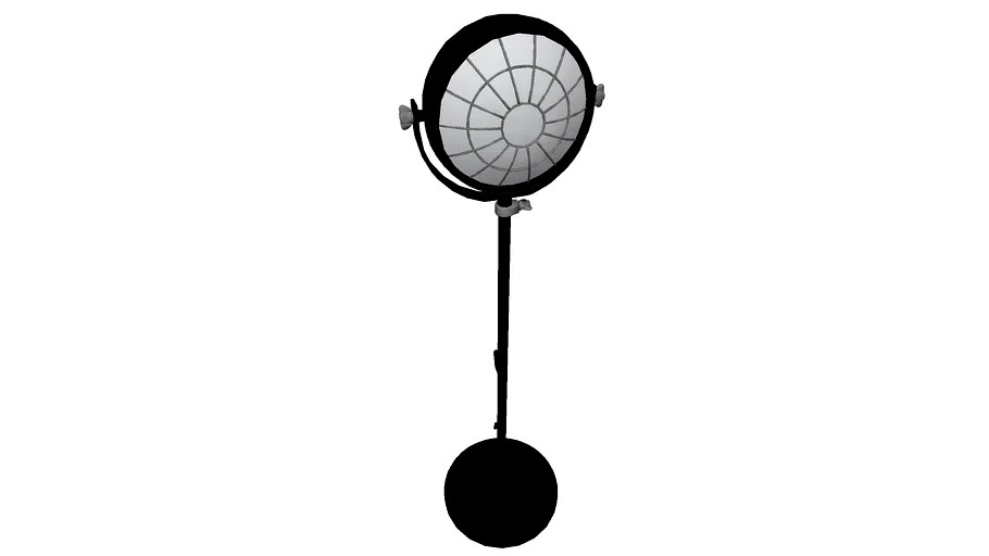 IKEA SVARTNORA floor lamp, black 3d model