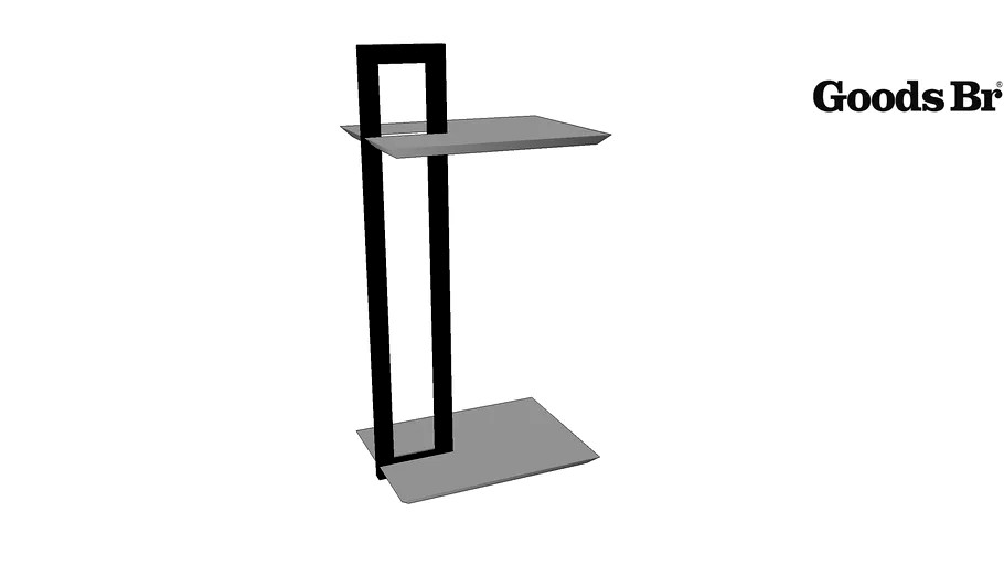 149259#MESA AUXILIAR BAUHAUS RETANGULAR BRANCA