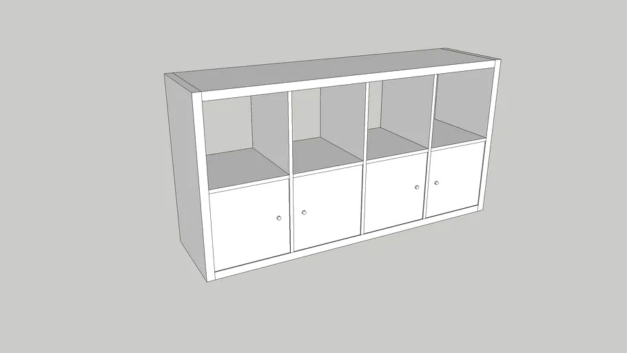 Стеллаж со вставками горизонтальный