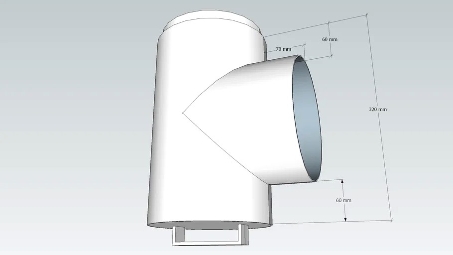 Elbow T90 degree D200 X H320mm