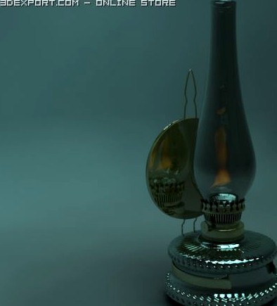 Oil Lamp 3D Model