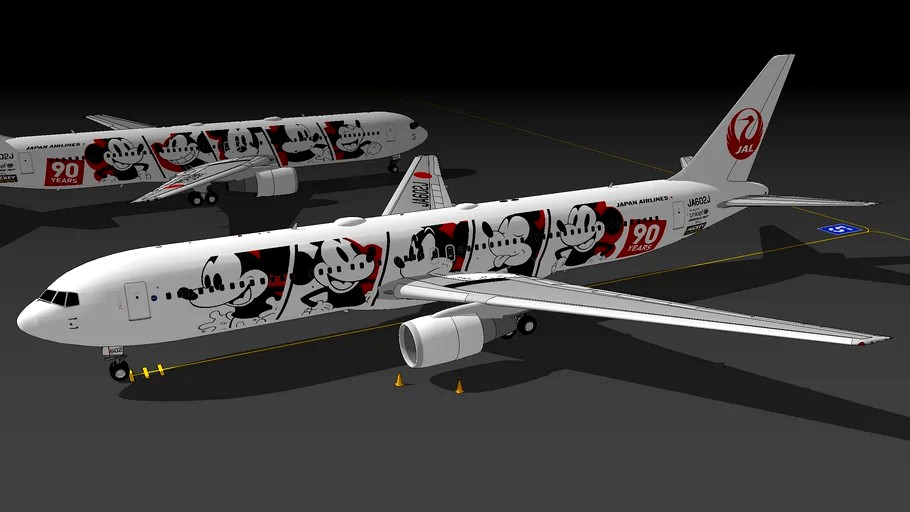 JAL - Japan Airlines (日本航空) 767-346ER '90 Years of Mickey Mouse' (2020)