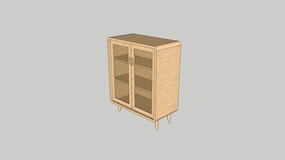 rattan cabinet.