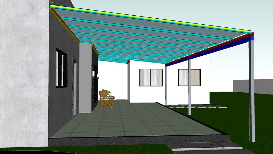 Varanda de Policarbonato ou vidro Com perfis de Aluminioo PC 5550 - Polysolution