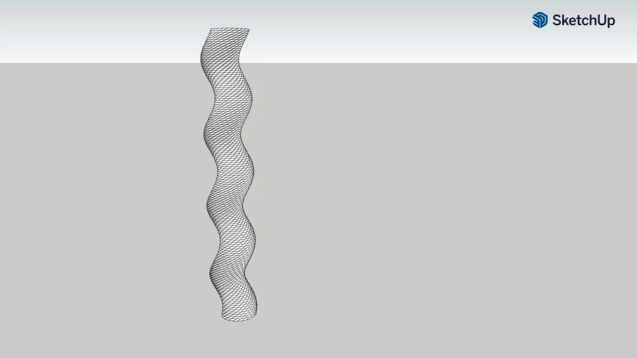 Fluted spiral column section