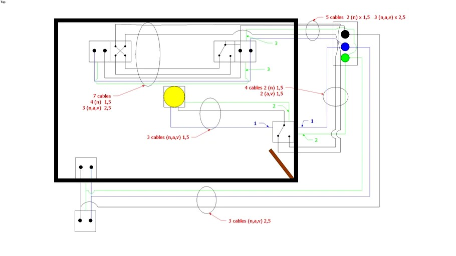Wiring diagram room 3d model
