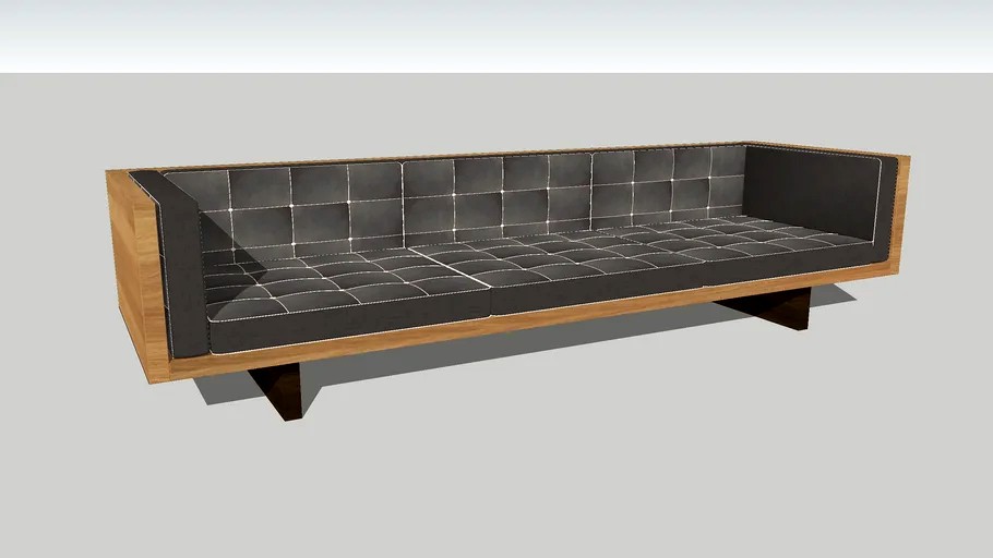 PAL System Sofa, 3 seat, grey
