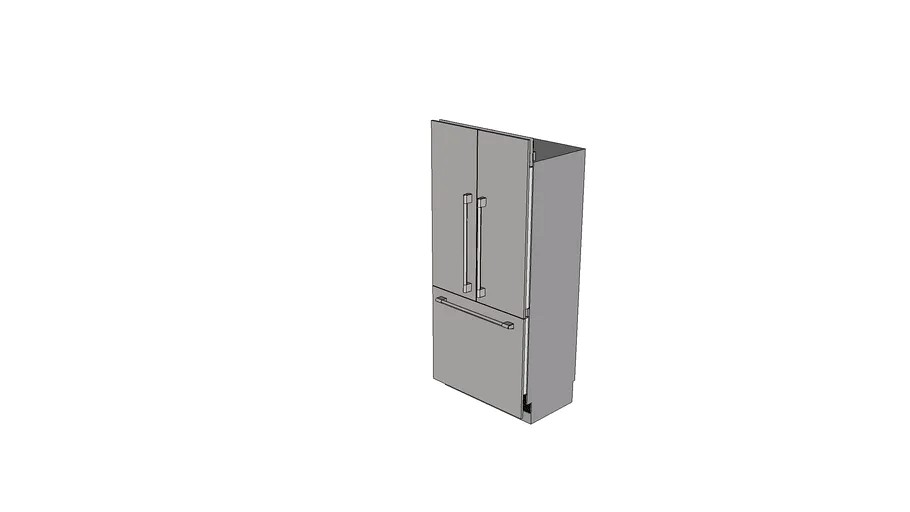 Fisher Paykel French Door Fridge 3d model