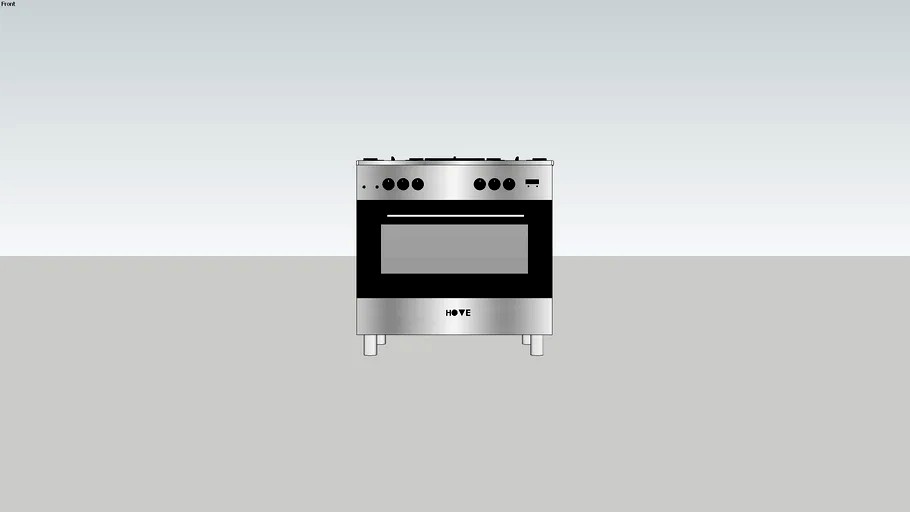 MM (IMP) COCINA A GAS DE PISO OPORTO HOVE GV 900 N FF INOX ACERO (90X60X89)