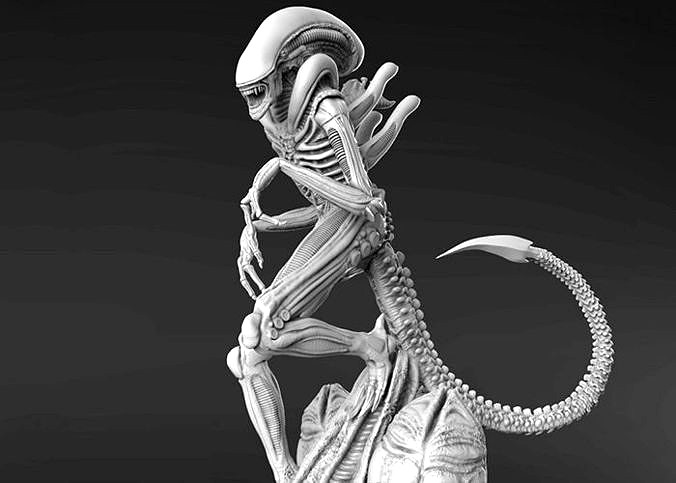 Alien Xenomorph Figurine 3D model STL for 3D Printing | 3D