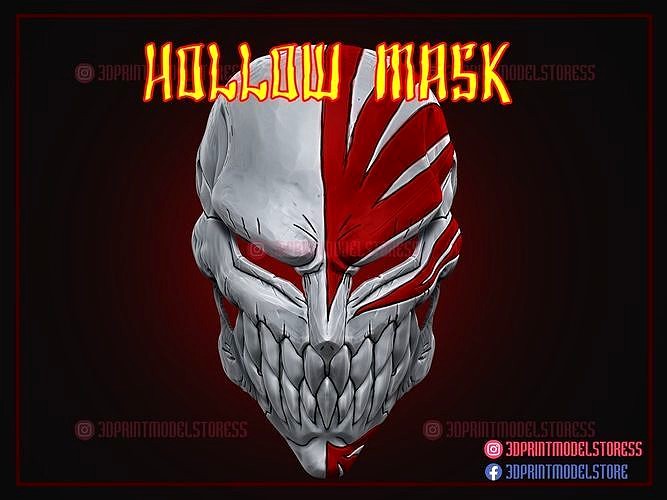 Hollow Mask - Kurosaki Ichigo Bleach Mask  | 3D