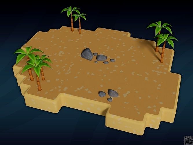Low Poly Cartoon Islands Pack