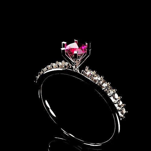 3D Diamond Ring