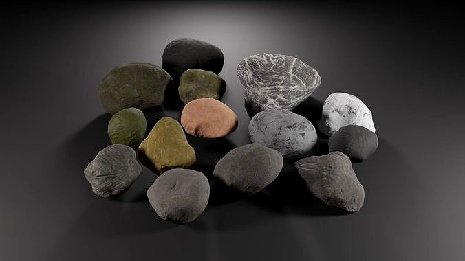 3D Low-poly Model Rock-stone pak