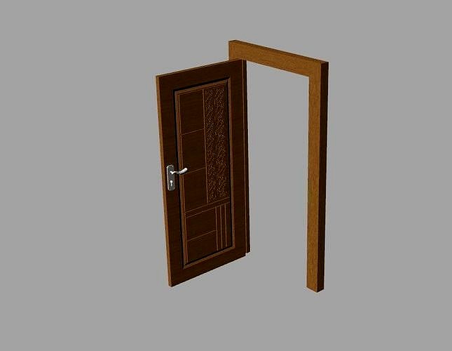 3d modelling door wood