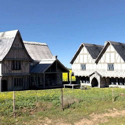 Middle Ages Buildings Set 1 and 2 for DAZ Studio