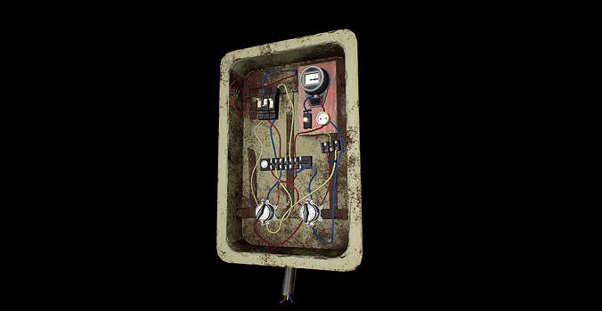 Old soviet electrical panel shield
