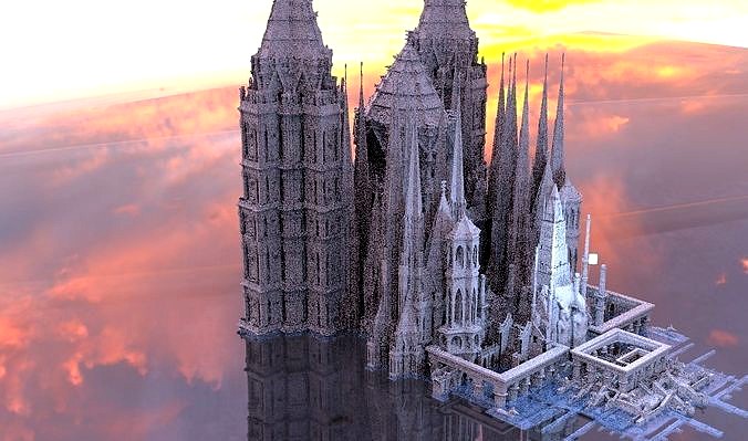Atlantean Temple structure holly  3D model