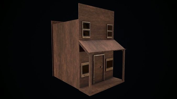 Wild Wist House Game Ready Low Poly 3D Model