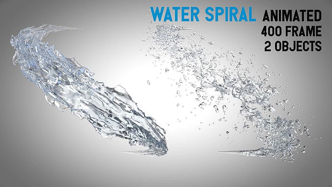 Water Spiral Animated 3D model