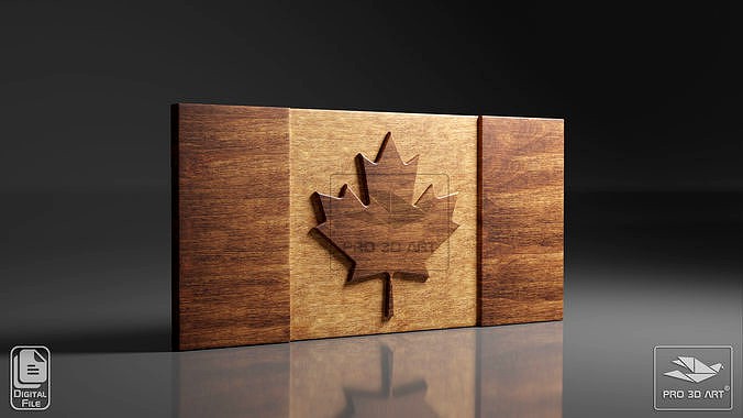 Canada Flag - CNC Files For Wood 3D STL Model