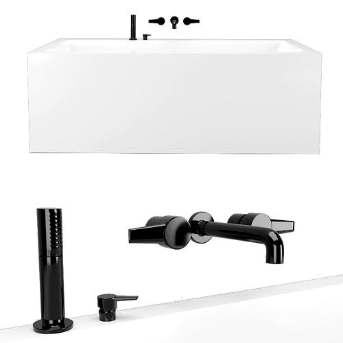 FREESTANDING CORNER BATH RHS GLOSS WHITE