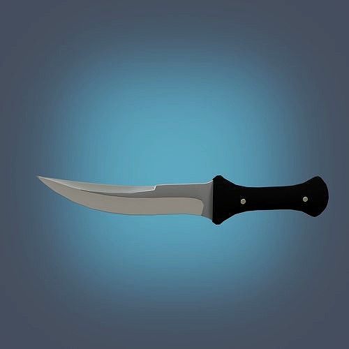 Common combat knife for games PBR low poly game ready
