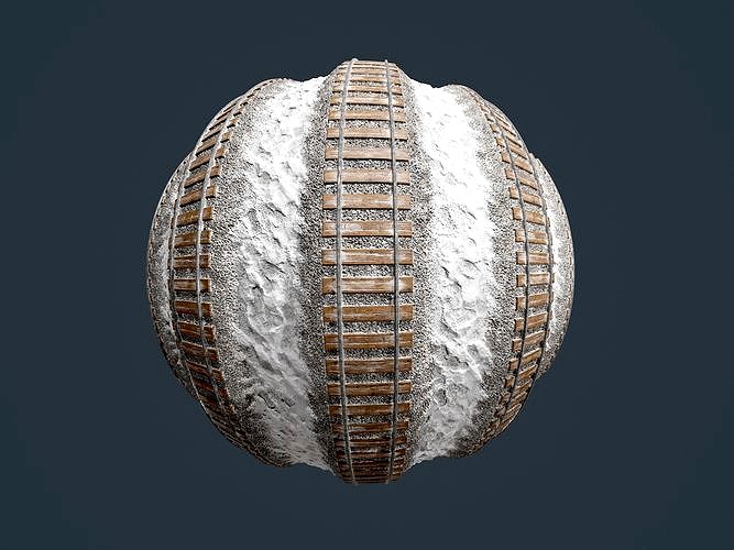 Train Tracks Seamless PBR Texture 1