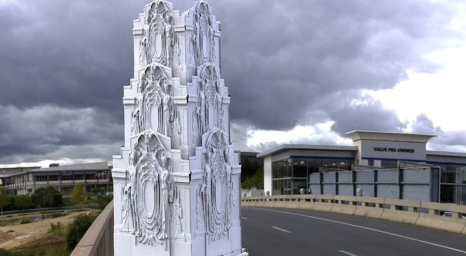 Clockwork tower steampunk marble