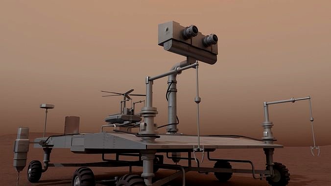 Mars Rover and vehicles Rigged