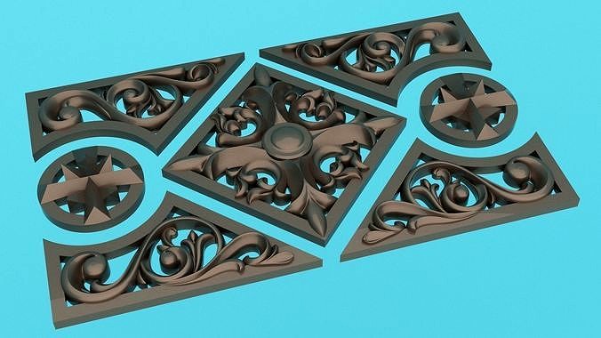 Panel with patterns 3D Model Molding
