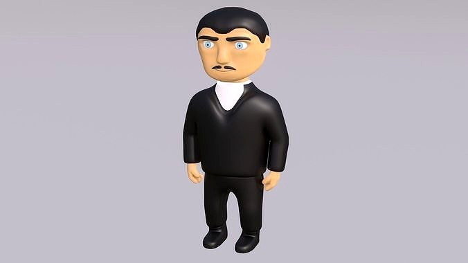Man Tuxedo Dinner Jacket Gentleman Character Rigged Animated