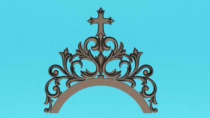 Decorative arch with patterns 3D Model Molding