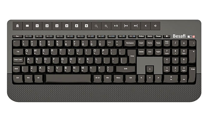 Keyboard 3d Model   With English Layout And Turkish Layout