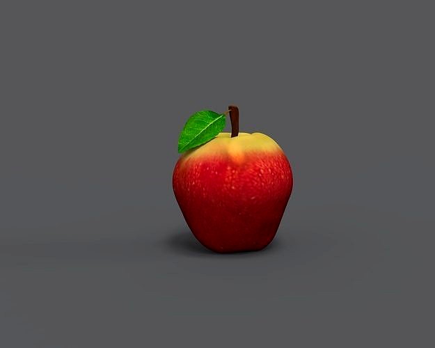 apple with a leaf