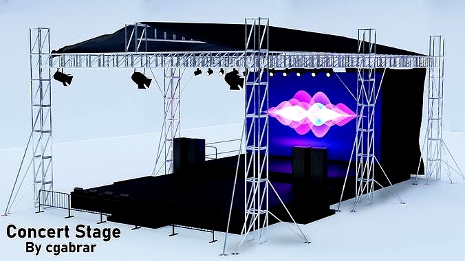 Concert Stage 3D Model