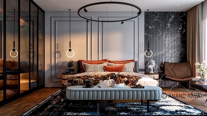 masterbedroom sketchup with render file