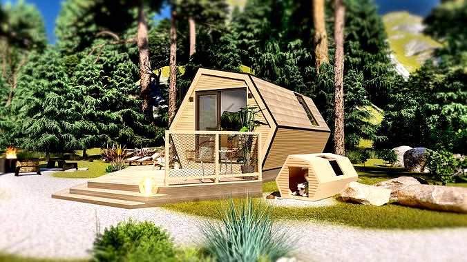 Multipurpose Glamping Pod ARIA basic dwg plans