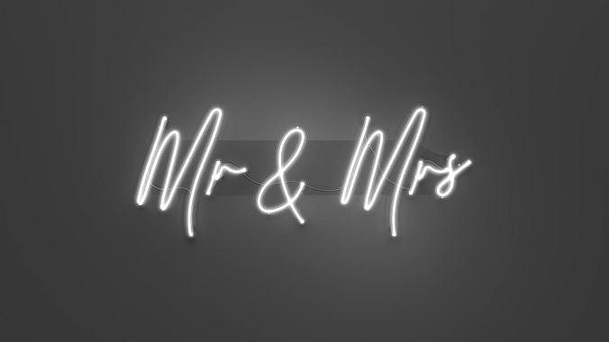 Mr and Mrs - Neon Sign