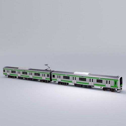 Japan Railway Train model in Blender 3D