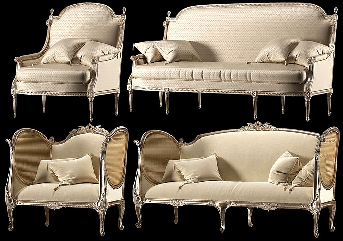 Louis sofa and armchair set