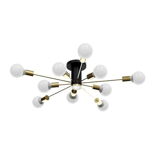 Century Modern Sputnik Chandelier Semi Flush Mount Ceiling Light