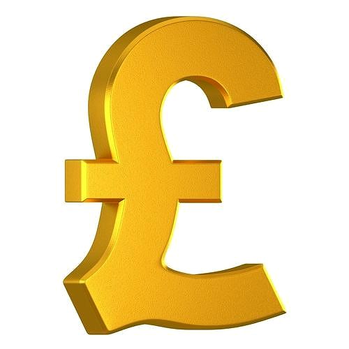 UK Pound Currency Symbol Gold