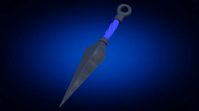 Japanese Kunai 01 Blue