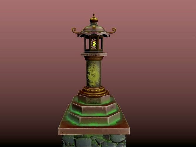 Japanese Lantern gameready stylized