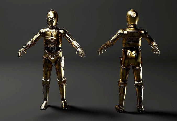 C-3PO Model -Rigged and Textured