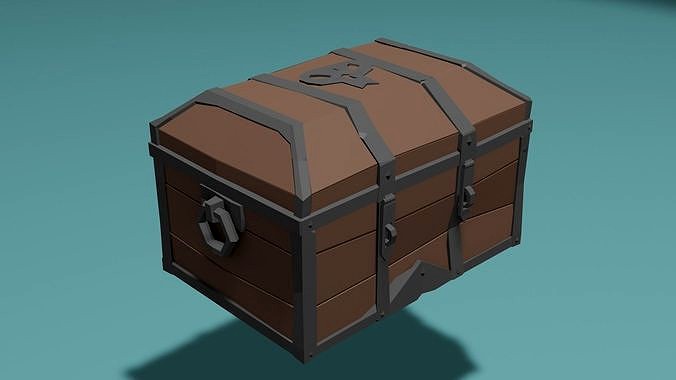 Treasure Chest Low Poly 3D model