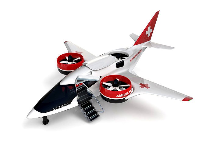 Medical Ambulance XTI Electric Aircraft eVTOL with Interior