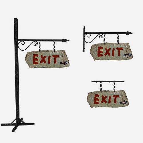 old stone exit sign 02