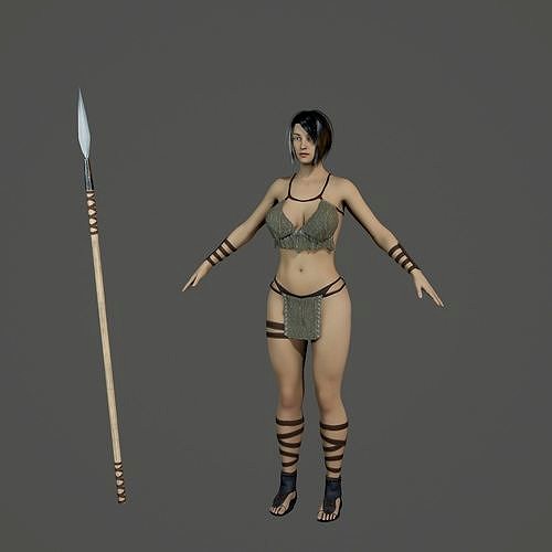 Amazon Warrior 3D Model